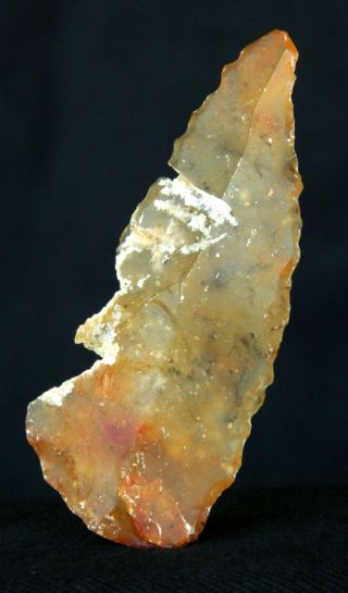 Lower Paleolithic Quartz Knife - 5.  3 Cm / 2.  09 