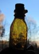 Antique Medicine Bottle Drop Pour Spout Cork 1/5 Full Liniment Ointment Wavy Bottles & Jars photo 1