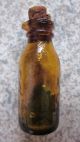 Antique Medicine Bottle Drop Pour Spout Cork 1/5 Full Liniment Ointment Wavy Bottles & Jars photo 2