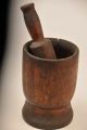 Antique Old Tool Wood Mortar And Pestle Aafa Farm Primitives photo 9