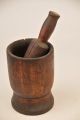 Antique Old Tool Wood Mortar And Pestle Aafa Farm Primitives photo 3