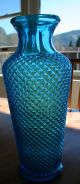 Blue Glass Antique Vase - 12 1/2 