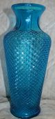 Blue Glass Antique Vase - 12 1/2 