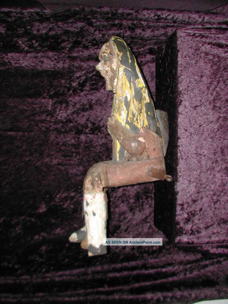 Civil War Man Folk Art Sitting Early 1800s Rare Estate Find Carved Figures photo