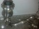 Antique German Bruckman & Sohne? 800 Sterling Silver 3 Arm Candelabra Looooook Metalware photo 1
