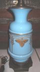 Mid - Century Modern Danish Blue Opaline Art Glass Ginger Jar Urn Lamp Mid-Century Modernism photo 9