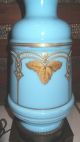Mid - Century Modern Danish Blue Opaline Art Glass Ginger Jar Urn Lamp Mid-Century Modernism photo 1