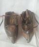 Antique Leather Sandals Baby Size Primitives photo 1