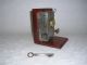 Reduced To Sell - 19th Century Polished Steel French Lock On Oak Display Plinth Locks & Keys photo 1