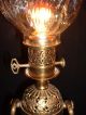 Antique Large French Copper Electrified Gas Sconces With Crystal Glass Shades Chandeliers, Fixtures, Sconces photo 9