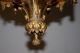 A Lovely Antique Fine Bronze Gothic Art 3 - Light Chandelier Chandeliers, Fixtures, Sconces photo 9