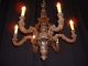Antique French Carved Walnut Wood Chandelier Incredible Chandeliers, Fixtures, Sconces photo 1