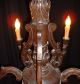 Antique French Carved Walnut Wood Chandelier Incredible Chandeliers, Fixtures, Sconces photo 2