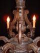Antique French Carved Walnut Wood Chandelier Incredible Chandeliers, Fixtures, Sconces photo 5