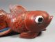 China Chinese Hardwood Carved Figure Of A Koi Goldfish W/ Glass Eyes Ca.  20th C. Other photo 8