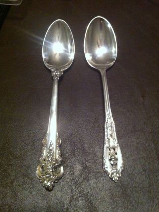 Two Wallace Sterling Silver Spoons photo