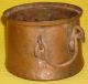 Rare C.  1800 Antique Copper Dovetailed Hearth Pot - Great Display Piece Metalware photo 10