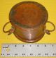 Rare C.  1800 Antique Copper Dovetailed Hearth Pot - Great Display Piece Metalware photo 11