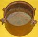 Rare C.  1800 Antique Copper Dovetailed Hearth Pot - Great Display Piece Metalware photo 2