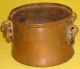Rare C.  1800 Antique Copper Dovetailed Hearth Pot - Great Display Piece Metalware photo 6
