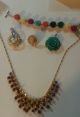 Wow Vintage Jewelry Rare,  Gold,  Diamonds,  Green Sapphire,  Lia Sophia,  Zoe B. Art Nouveau photo 3