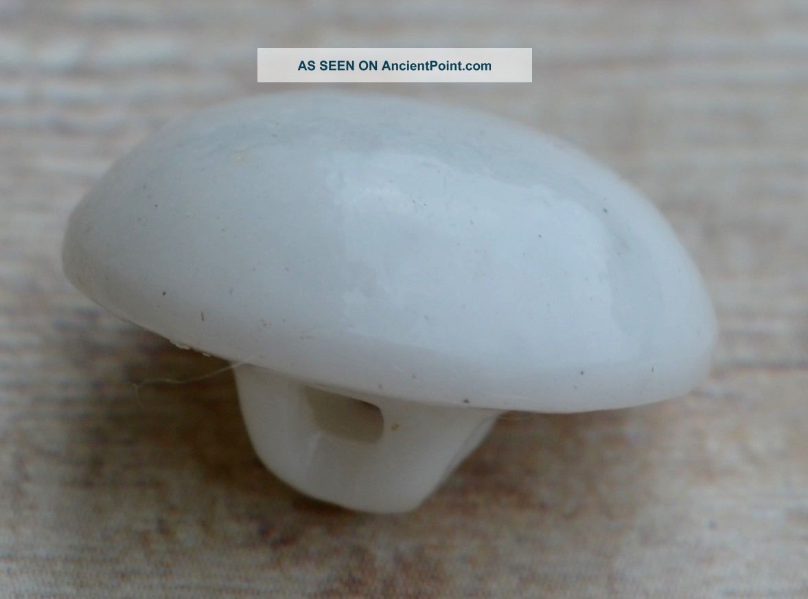 Nbs Small Antique White China Birdcage Shank Button 9/16 