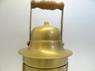 Antique Brass Unusual Nautical Hand Lantern Porcelain Sherwoods Burner Unlit? photo