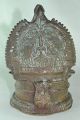Antique Indian Bronze Hindu Gaja - Lakshmi Altar - Piece Lamp 16th - 18th C. India photo 3