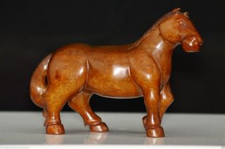 Chinese Antique Six Dynasties Totally Infiltrated Jade Standing Horse Statue photo