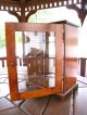 Antique Double Sided Wooden Miniature Display Cabinet Mahogany? 18 