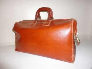 Vtg Brown Split Cowhide Leather Weekender Duffel Carry On Travel Overnight Bag photo