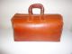 Vtg Brown Split Cowhide Leather Weekender Duffel Carry On Travel Overnight Bag Doctor Bags photo 1