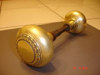 Antique Vintage Brass Ornate Door Knobs Handles Set photo