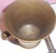 Very Old Heavy Solid Brass Mortar And Pestle Set Mortar & Pestles photo 2