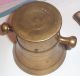 Very Old Heavy Solid Brass Mortar And Pestle Set Mortar & Pestles photo 4