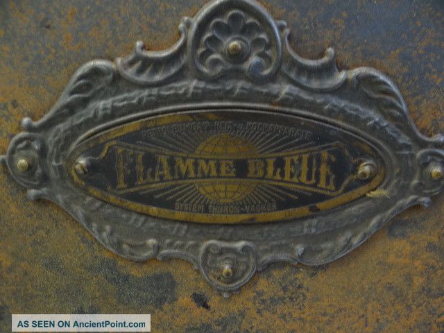 Antique Metal Wood Handled Flamme Bleue 1 Kerosene Sad Iron Space Heater Parts Other photo