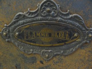 Antique Metal Wood Handled Flamme Bleue 1 Kerosene Sad Iron Space Heater Parts photo