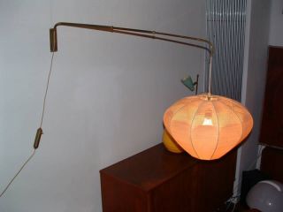 Brass Wall Lamp Mid Century Vintage Antique 50s Eames photo