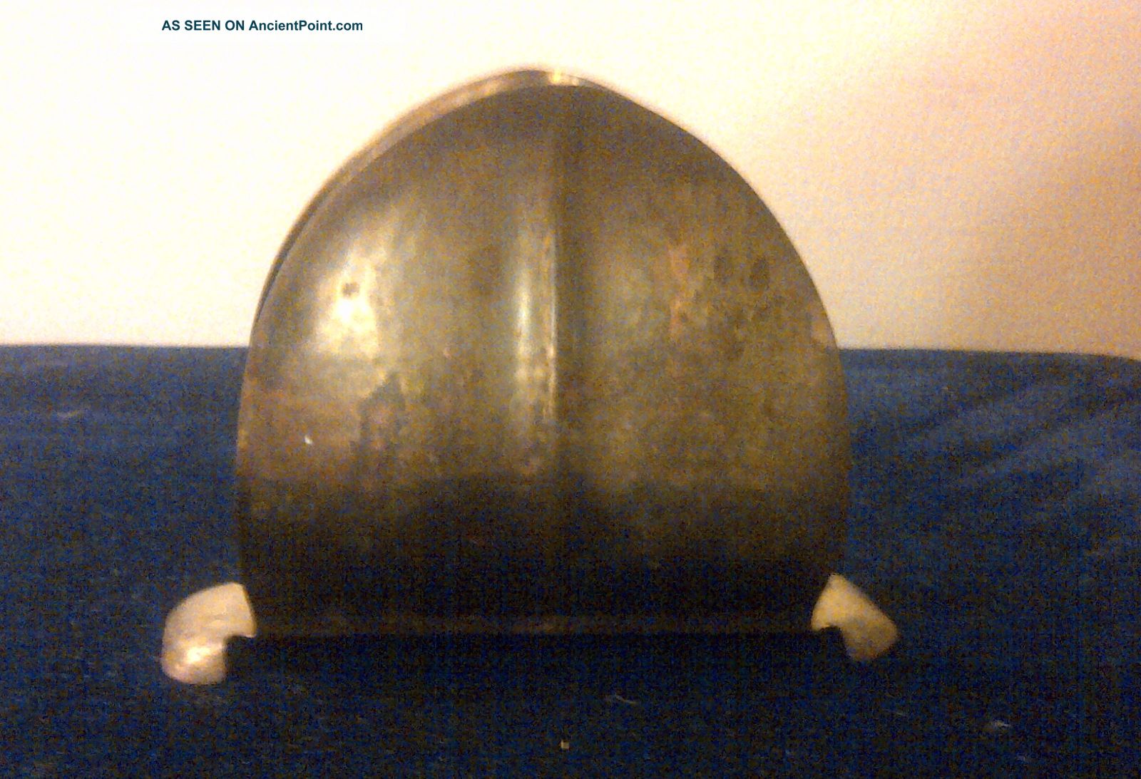 Hammered Brass Letter Holder Sweden Ystad Metall Scandinavian Modern Arts & Crafts Movement photo