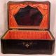 Antique Sewing Work Box Victorian Wood Casket Inlay Eastlake Mirror Scarce Baskets & Boxes photo 4