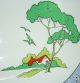 Art Deco C1930 ' S Large Serving Plate With Country Cottage Design Art Deco photo 1
