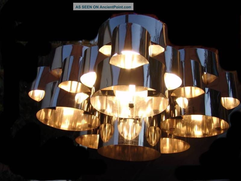 Authentic Curtis Jere Chrome Chandelier New Sale Price Mid - Century Light Fixture Mid-Century Modernism photo