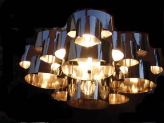 Authentic Curtis Jere Chrome Chandelier New Sale Price Mid - Century Light Fixture photo