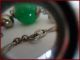 Jakob Bengel Art Deco Green /uranium Glass Beads And Chrome Necklace Marked Jb Art Deco photo 4