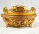 Benedict Art Nouveau Gilt Dresser Jewelry Trinket Metal Footed Box Gold Art Nouveau photo 2