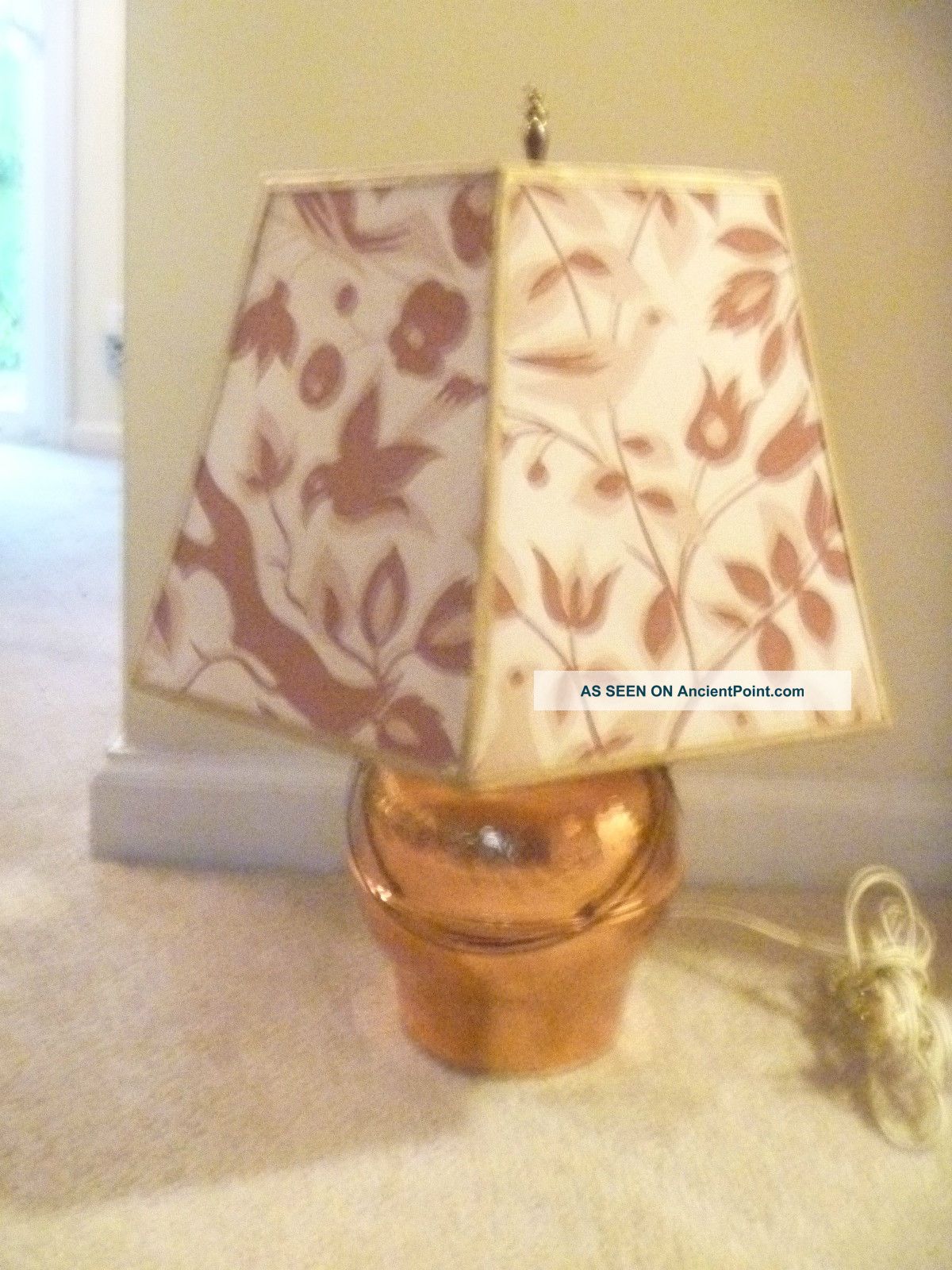 Craftsman Bungalow Hammered Copper Table Lamp Mission Arts & Crafts Style Vtg Arts & Crafts Movement photo