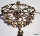 French Belle Epoque Platinum Over 18k Gold Diamonds Pendant Brooch Art Nouveau photo 6