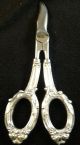 Vintage Sterling Silver Grape Shears Scissors Repousse Floral Handle - Italy Web Other photo 9