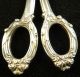 Vintage Sterling Silver Grape Shears Scissors Repousse Floral Handle - Italy Web Other photo 11