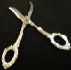 Vintage Sterling Silver Grape Shears Scissors Repousse Floral Handle - Italy Web Other photo 5